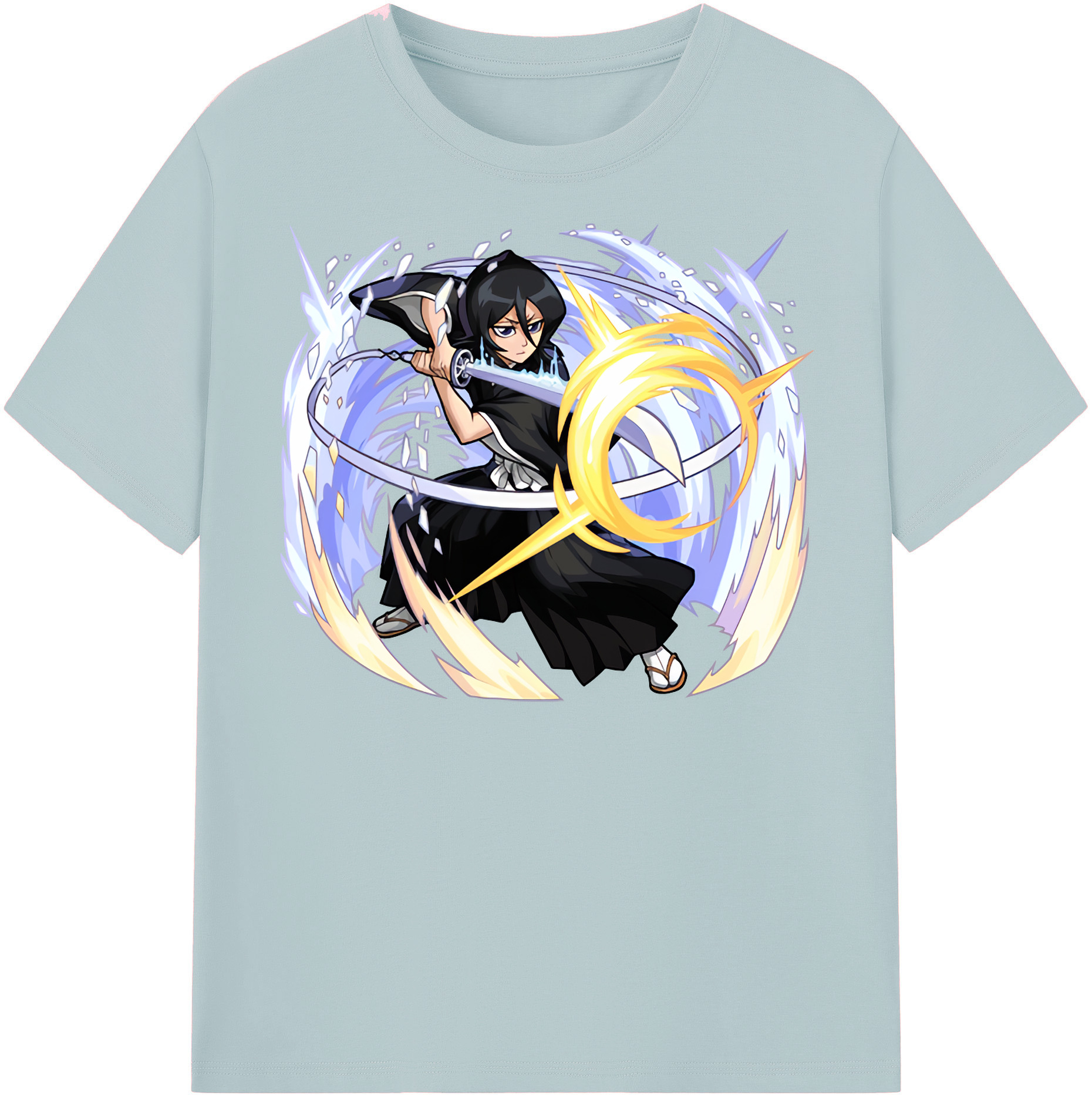 （画像用） ブリーチ 朽木ルキア BLEACH Kuchiki Rukia 綿100％半袖Tシャツ（フロントプリント）